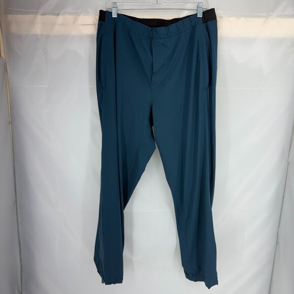 Lululemon Men XL Cutback Track Pants Straight Leg Teal Blue Athletic Active Gym - Picture 1 of 9